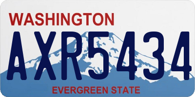 WA license plate AXR5434