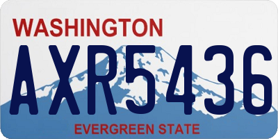 WA license plate AXR5436