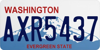 WA license plate AXR5437