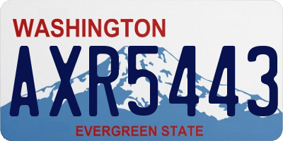 WA license plate AXR5443