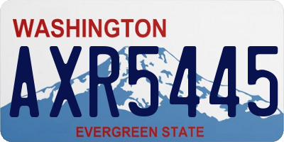 WA license plate AXR5445