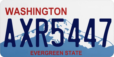 WA license plate AXR5447