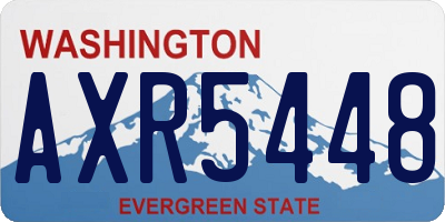 WA license plate AXR5448
