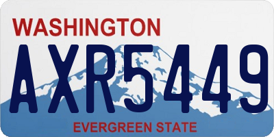WA license plate AXR5449