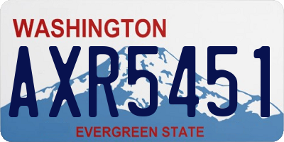 WA license plate AXR5451