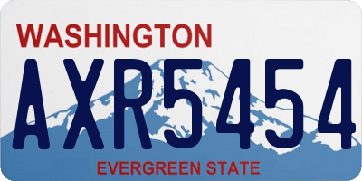 WA license plate AXR5454
