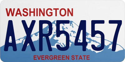 WA license plate AXR5457