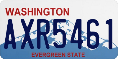 WA license plate AXR5461