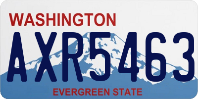 WA license plate AXR5463