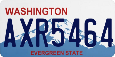 WA license plate AXR5464