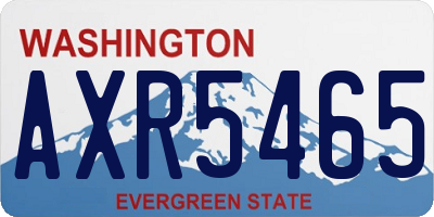 WA license plate AXR5465