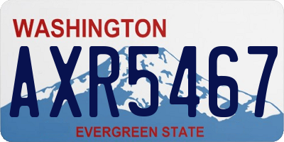 WA license plate AXR5467