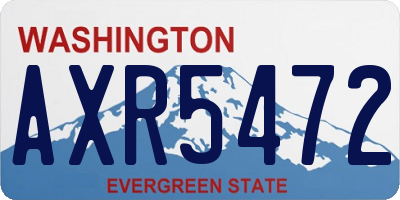 WA license plate AXR5472
