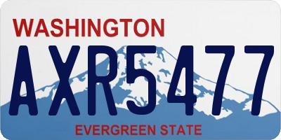 WA license plate AXR5477