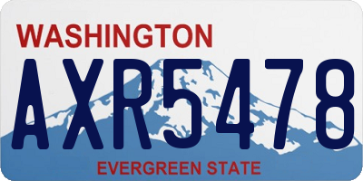 WA license plate AXR5478