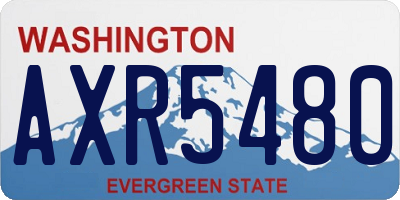 WA license plate AXR5480