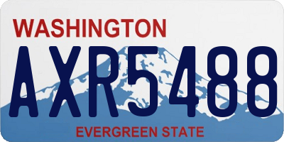 WA license plate AXR5488