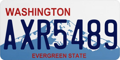 WA license plate AXR5489