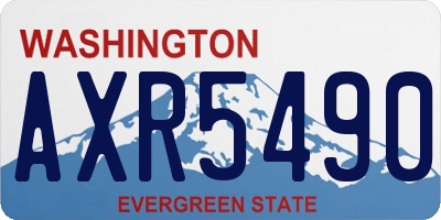 WA license plate AXR5490