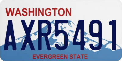 WA license plate AXR5491