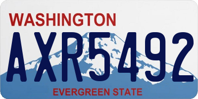 WA license plate AXR5492