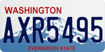WA license plate AXR5495