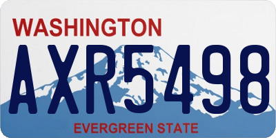 WA license plate AXR5498