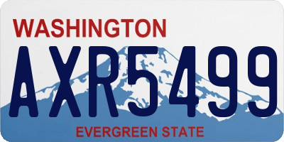 WA license plate AXR5499