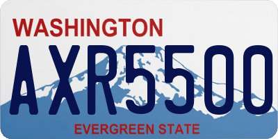 WA license plate AXR5500