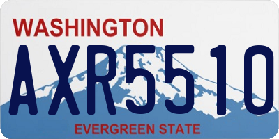 WA license plate AXR5510