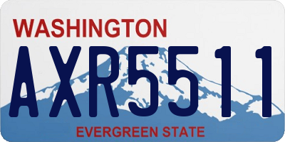 WA license plate AXR5511