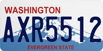 WA license plate AXR5512