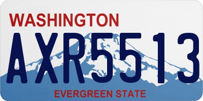 WA license plate AXR5513