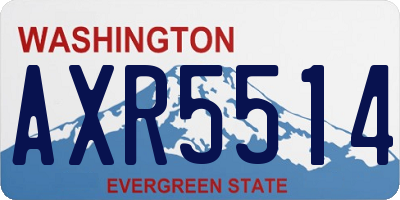 WA license plate AXR5514