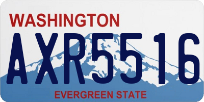 WA license plate AXR5516