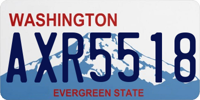 WA license plate AXR5518