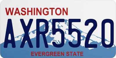 WA license plate AXR5520