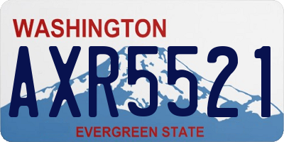 WA license plate AXR5521