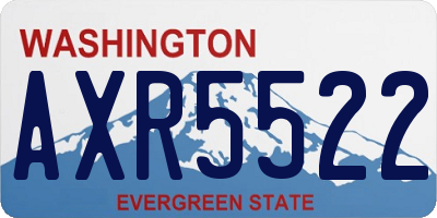 WA license plate AXR5522