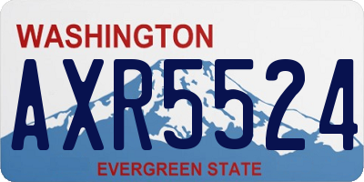 WA license plate AXR5524