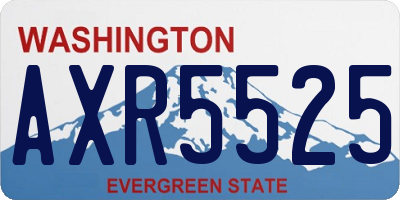 WA license plate AXR5525