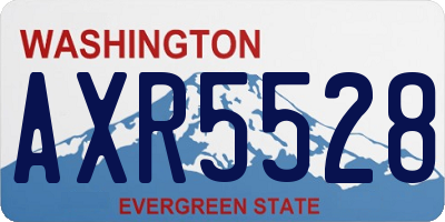 WA license plate AXR5528
