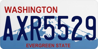 WA license plate AXR5529