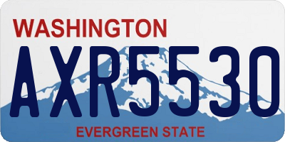 WA license plate AXR5530
