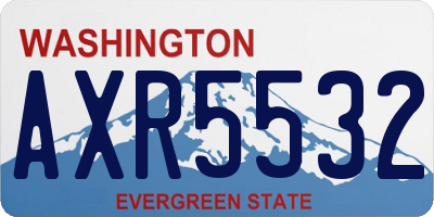 WA license plate AXR5532
