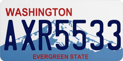 WA license plate AXR5533