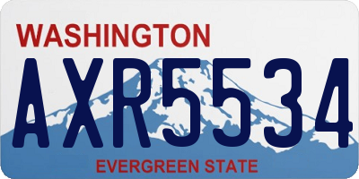 WA license plate AXR5534