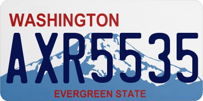 WA license plate AXR5535