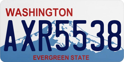 WA license plate AXR5538