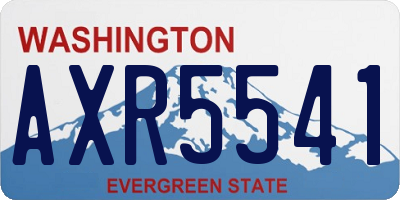 WA license plate AXR5541